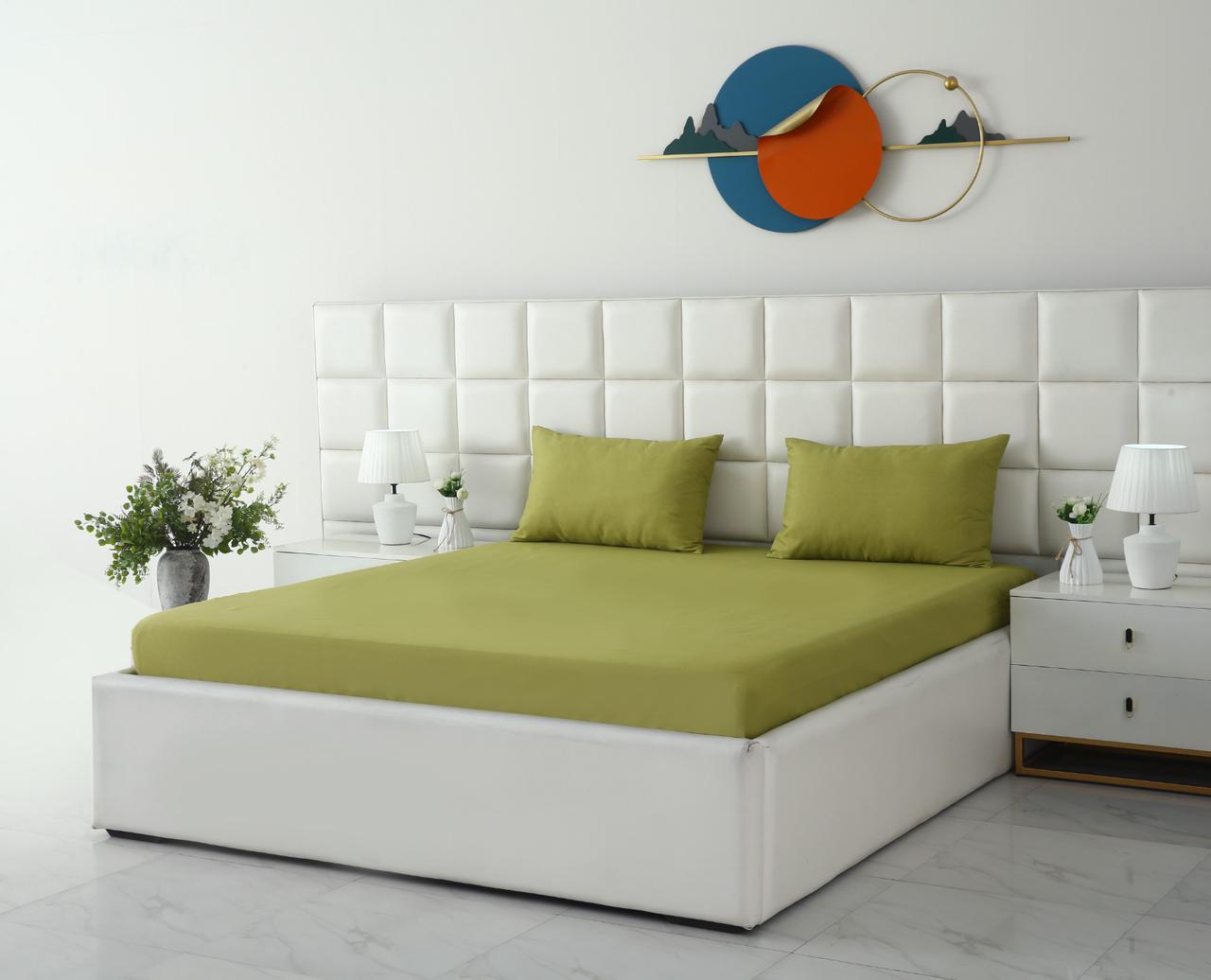 Fitted Bed Sheet-FT0017 Fitted Sheets Apricot