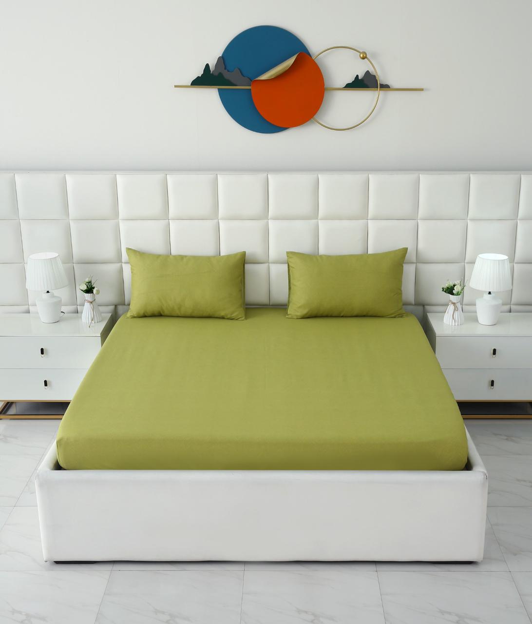 Fitted Bed Sheet-FT0017 Fitted Sheets Apricot