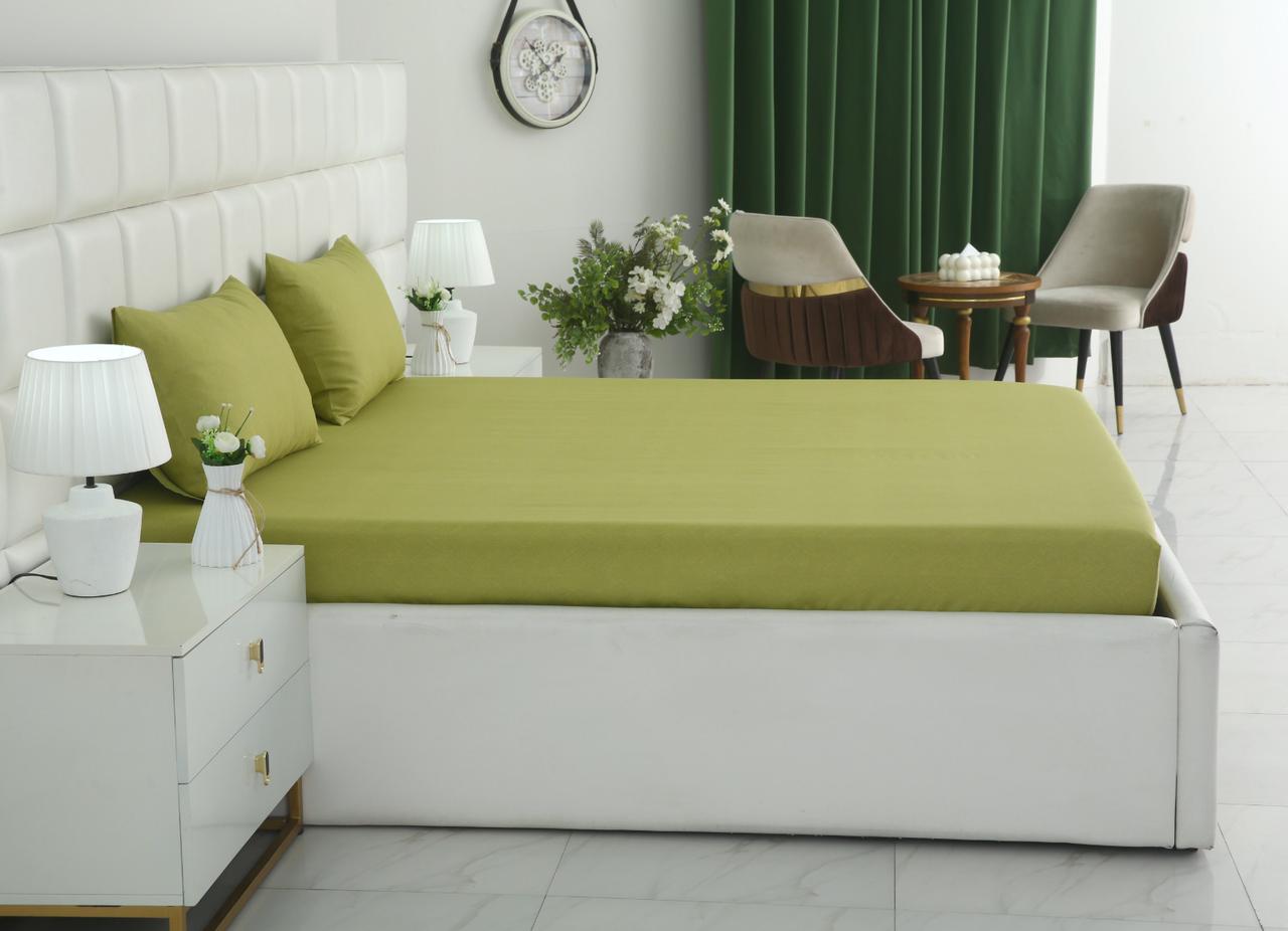Fitted Bed Sheet-FT0017 Fitted Sheets Apricot