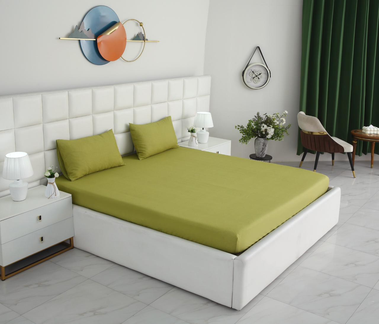 Fitted Bed Sheet-FT0017 Fitted Sheets Apricot