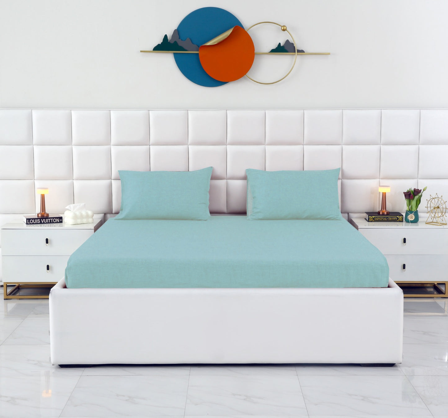 Fitted Bed Sheet-FT0027 Fitted Sheets Apricot
