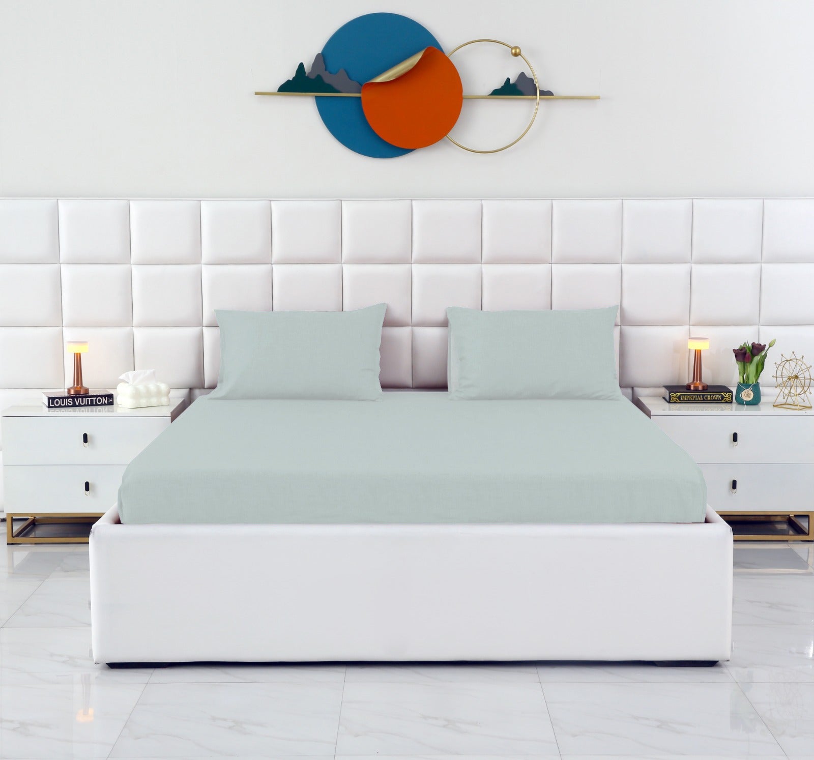 Fitted Bed Sheet-FT0025 Fitted Sheets Apricot