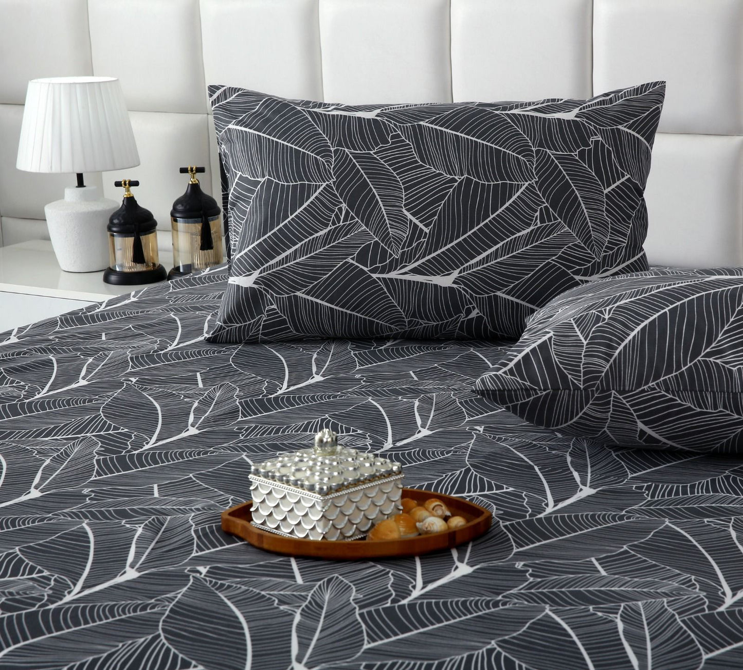 3 PCs Double Bed Sheet With Same Packing- Ash Petals Bed Sheets Apricot