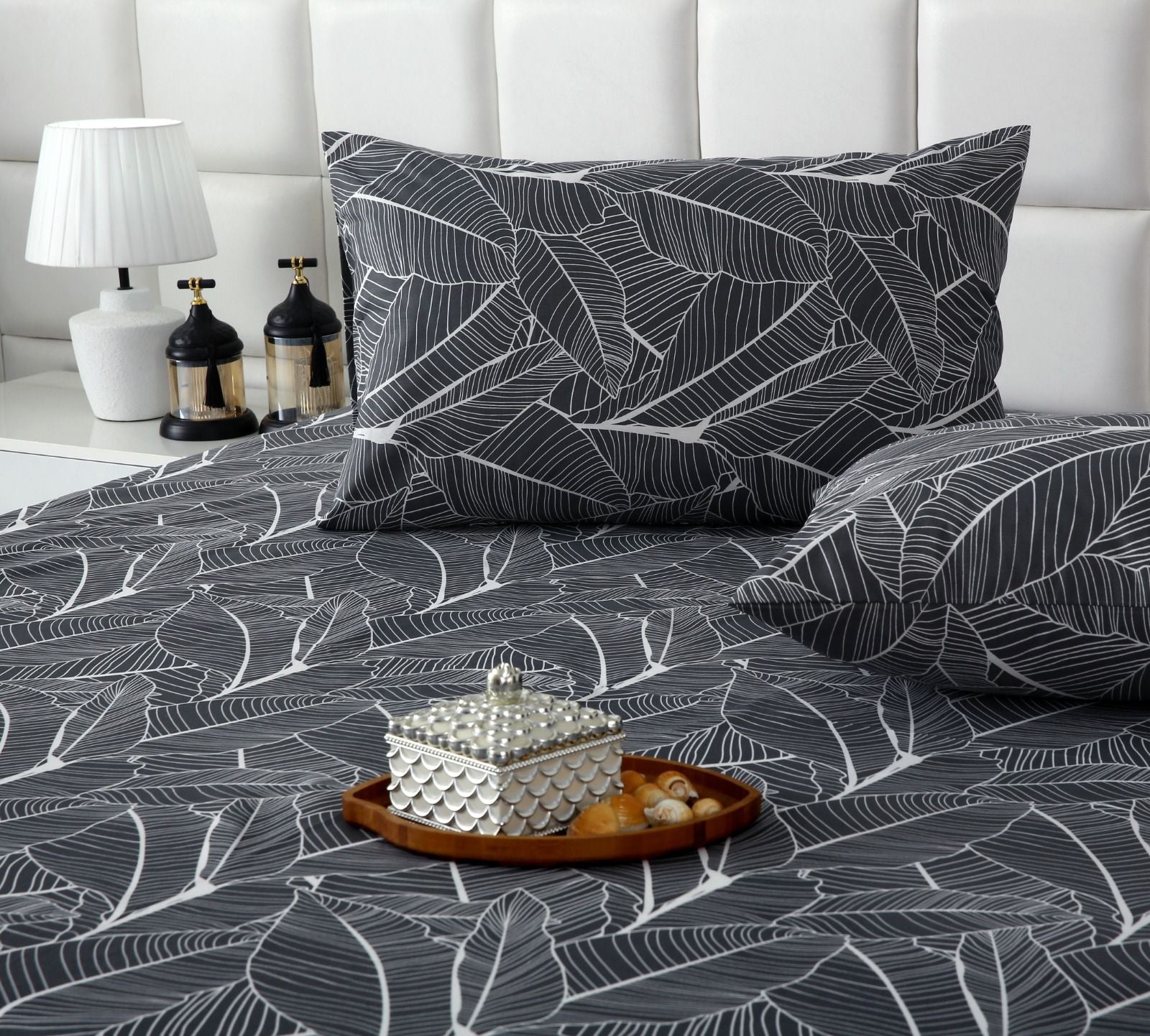 3 PCs Double Bed Sheet With Same Packing- Ash Petals Bed Sheets Apricot