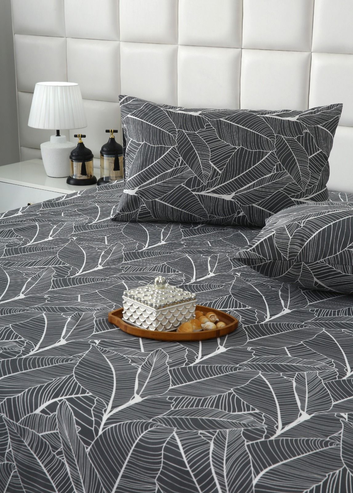 3 PCs Double Bed Sheet With Same Packing- Ash Petals Bed Sheets Apricot