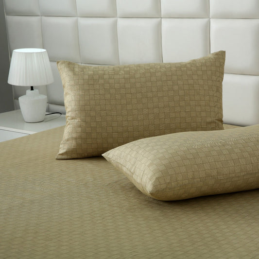 Fitted Bed Sheet- FT007 Fitted Sheets Apricot