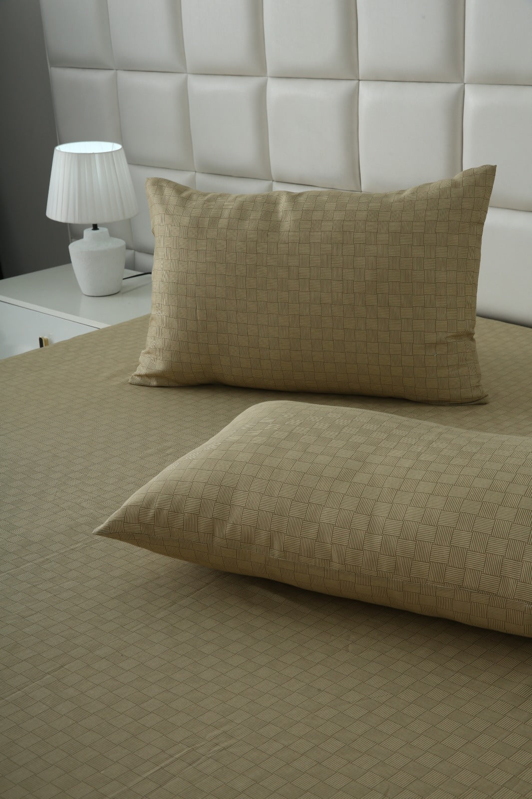 Fitted Bed Sheet- FT007 Fitted Sheets Apricot