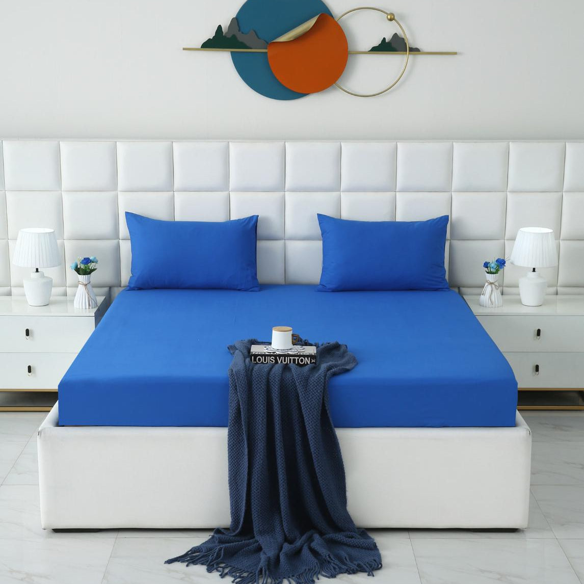 Fitted Bed Sheet- PFT010 Fitted Sheets Apricot
