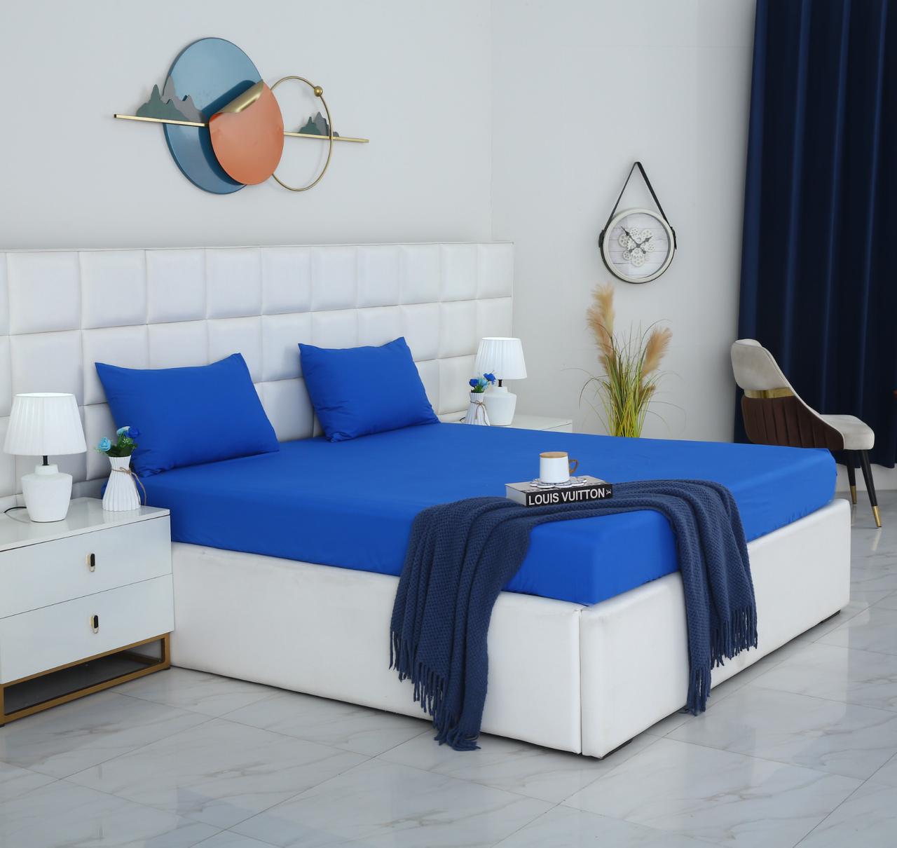 Fitted Bed Sheet- PFT010 Fitted Sheets Apricot
