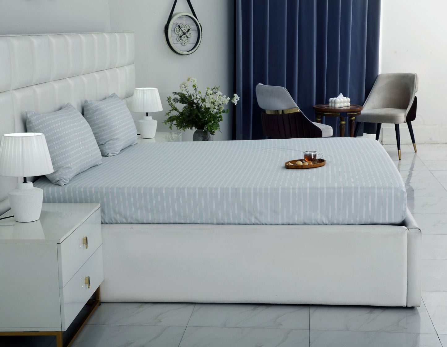 Fitted Bed Sheet- PFT009 Fitted Sheets Apricot