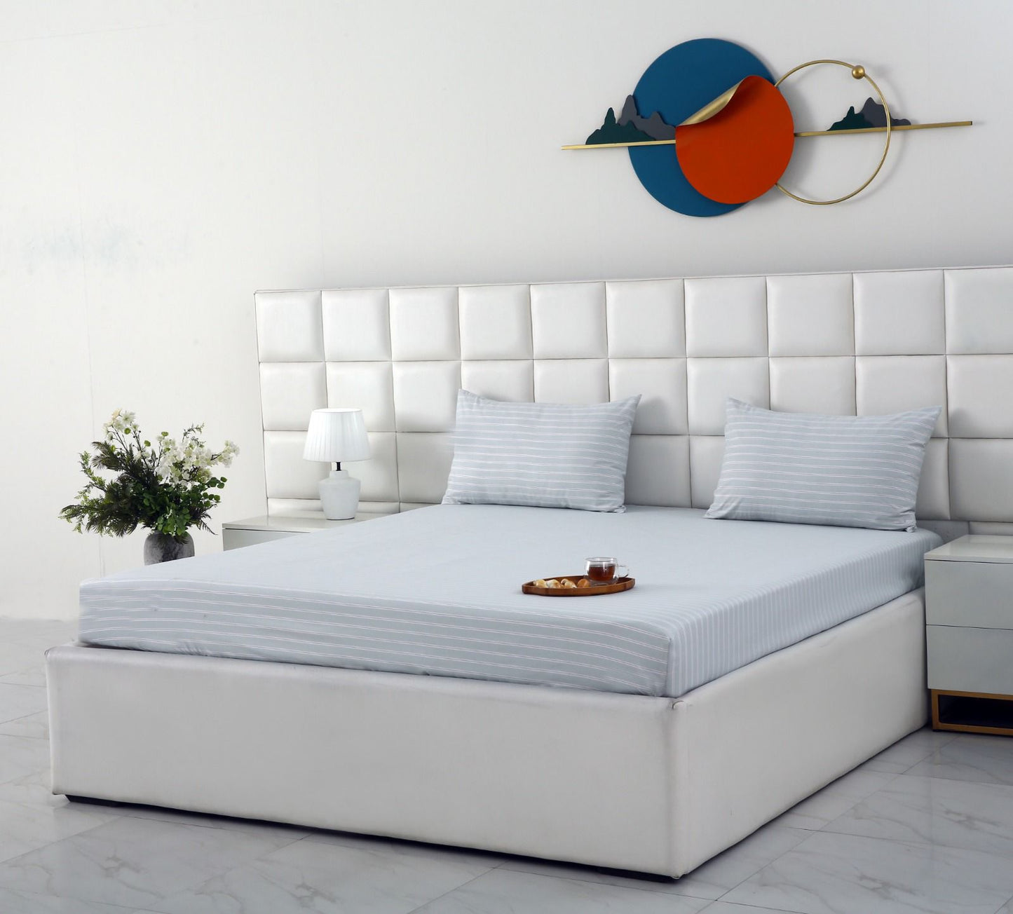 Fitted Bed Sheet- PFT009 Fitted Sheets Apricot
