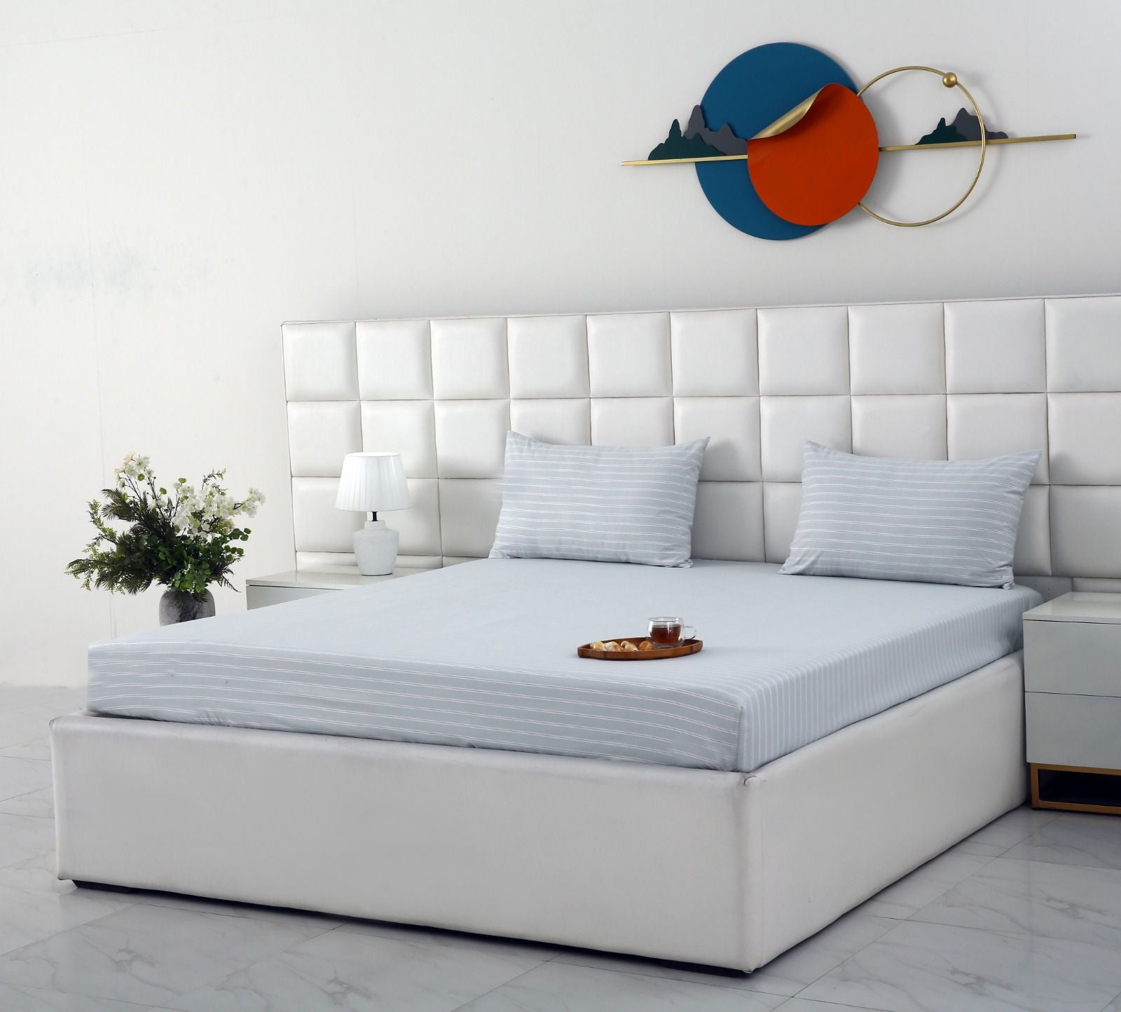 Fitted Bed Sheet- PFT009 Fitted Sheets Apricot