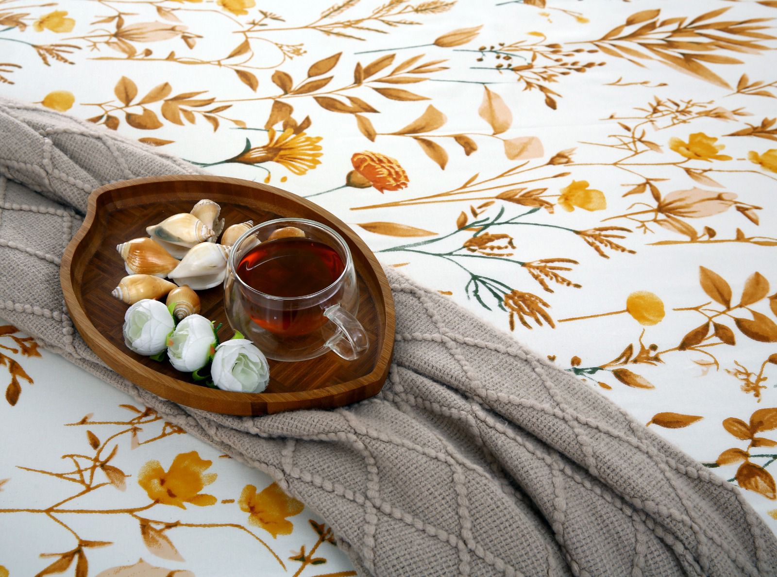 Fitted Bed Sheet- PFT007 Fitted Sheets Apricot