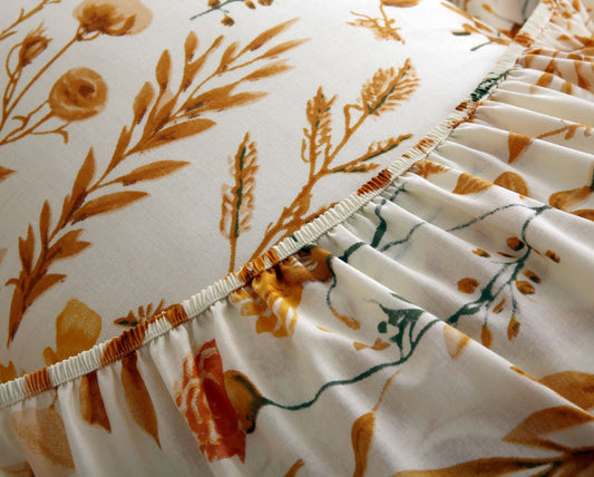 Fitted Bed Sheet- PFT007 Fitted Sheets Apricot