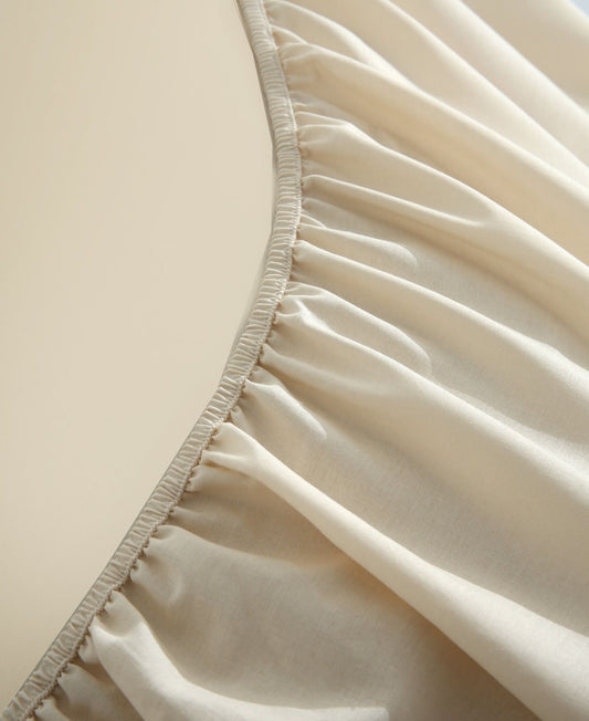 Fitted Bed Sheet- PFT006 Fitted Sheets Apricot