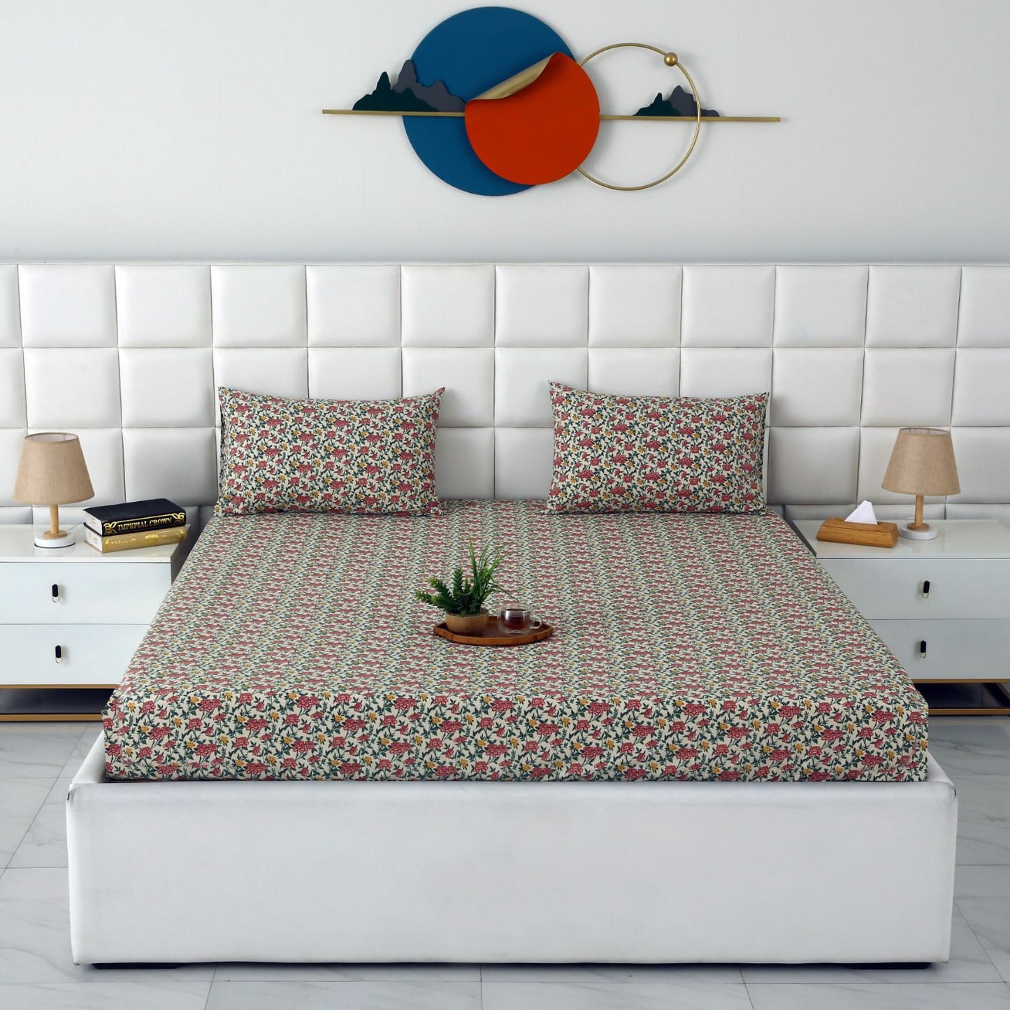 Percale Fitted Bed Sheet- PFL003