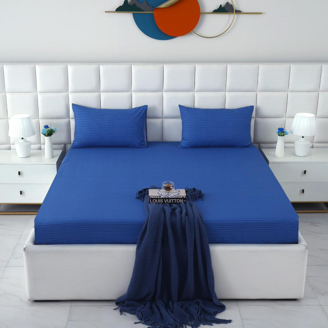 Fitted Bed Sheet- PFT013 Fitted Sheets Apricot