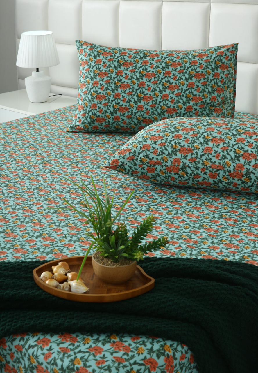 Percale Fitted Bed Sheet- PFL002
