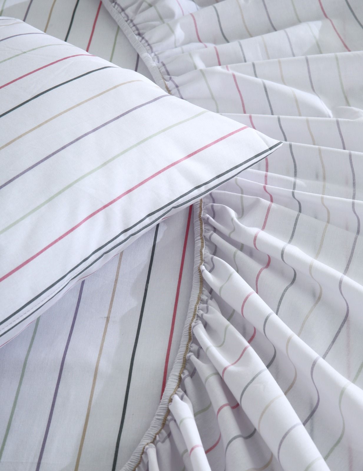 Fitted Bed Sheet- PFT011 Fitted Sheets Apricot