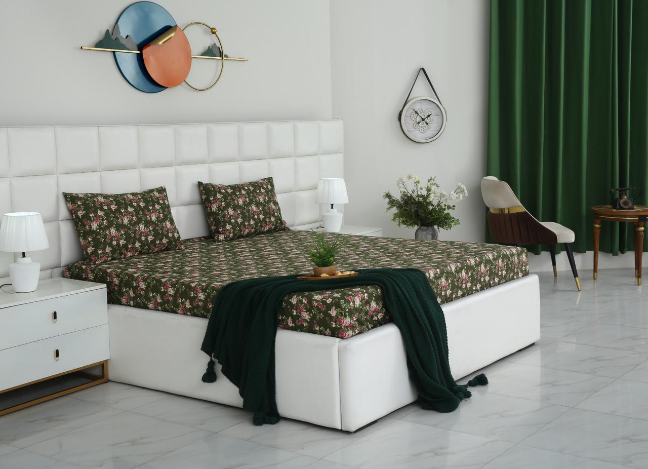 Percale Fitted Bed Sheet- PFL001