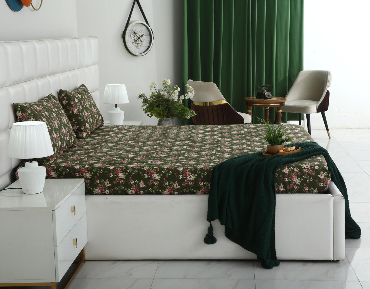 Percale Fitted Bed Sheet- PFL001