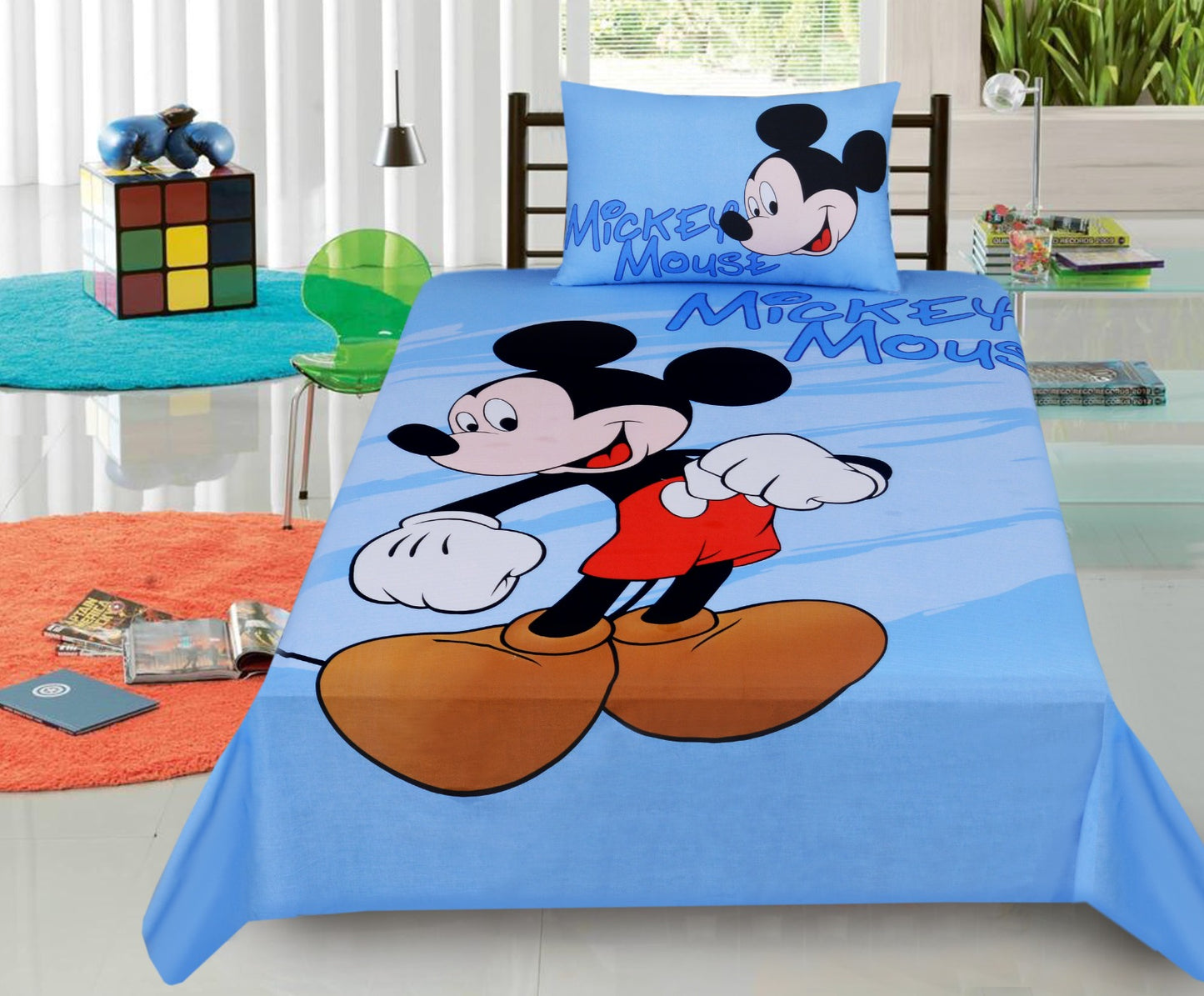 2Pcs Single Bed Sheet- SB069