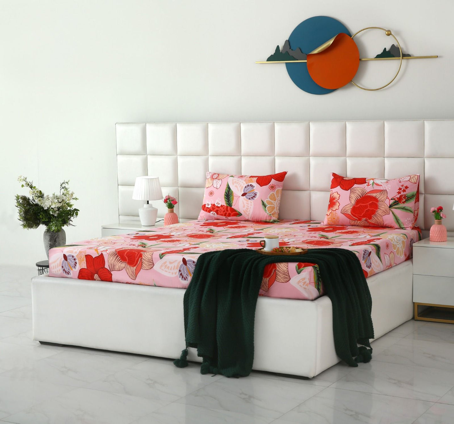 Fitted Bed Sheet- PFT017 Fitted Sheets Apricot