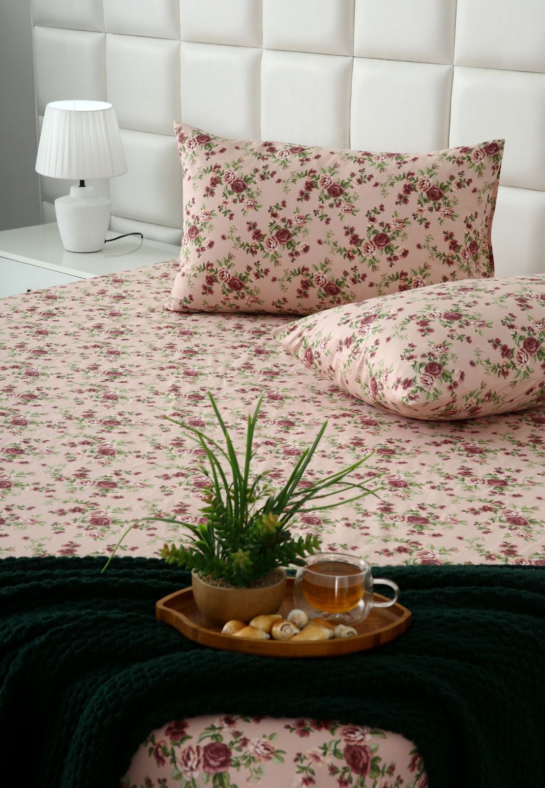 2Pcs Digital Percale Single Bed Sheet- PC002