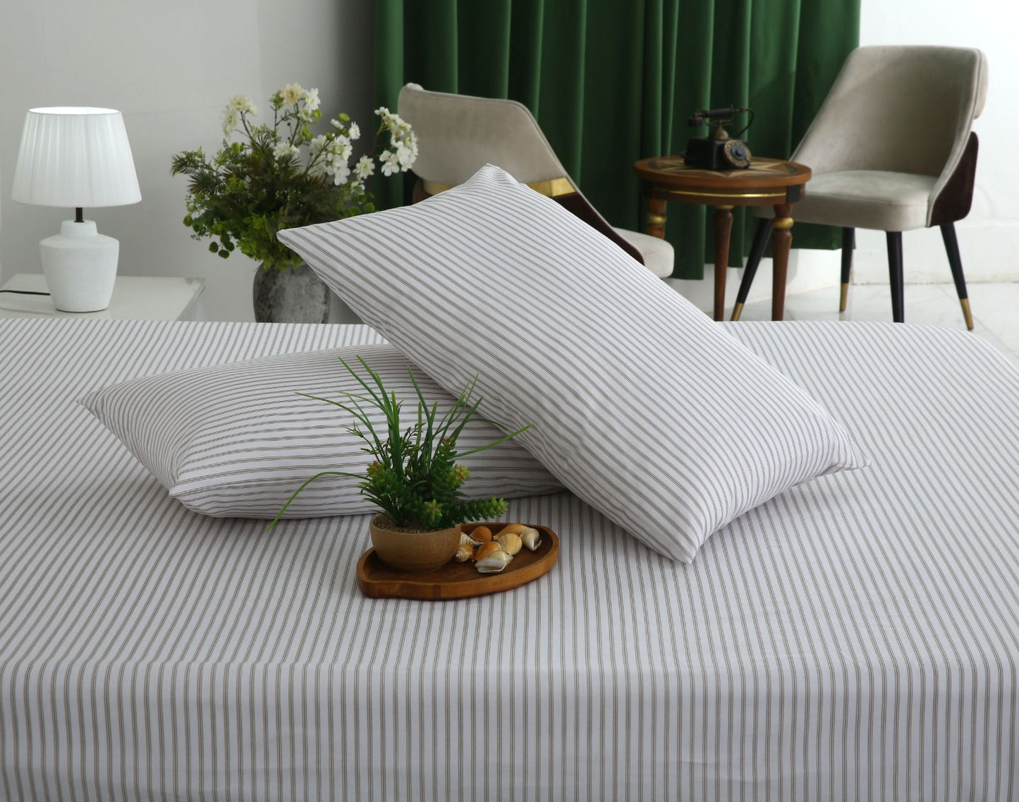 Fitted Bed Sheet- PFT014 Fitted Sheets Apricot