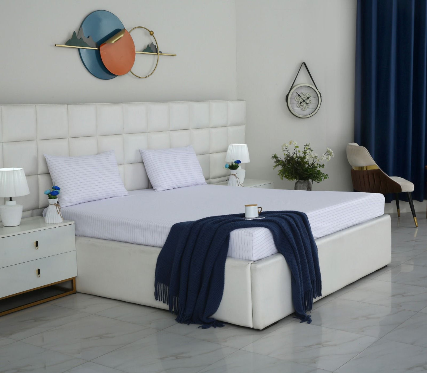 Fitted Bed Sheet- PFT015 Fitted Sheets Apricot
