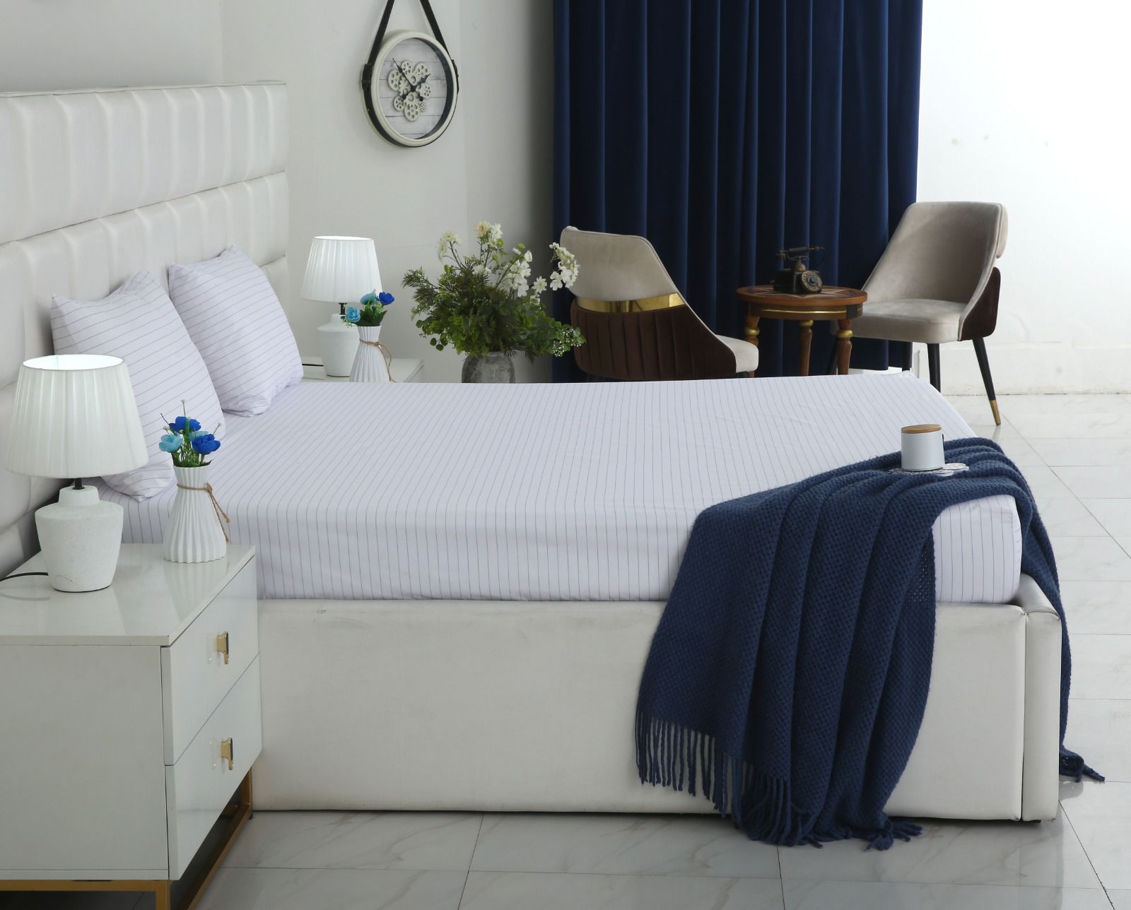 Fitted Bed Sheet- PFT015 Fitted Sheets Apricot