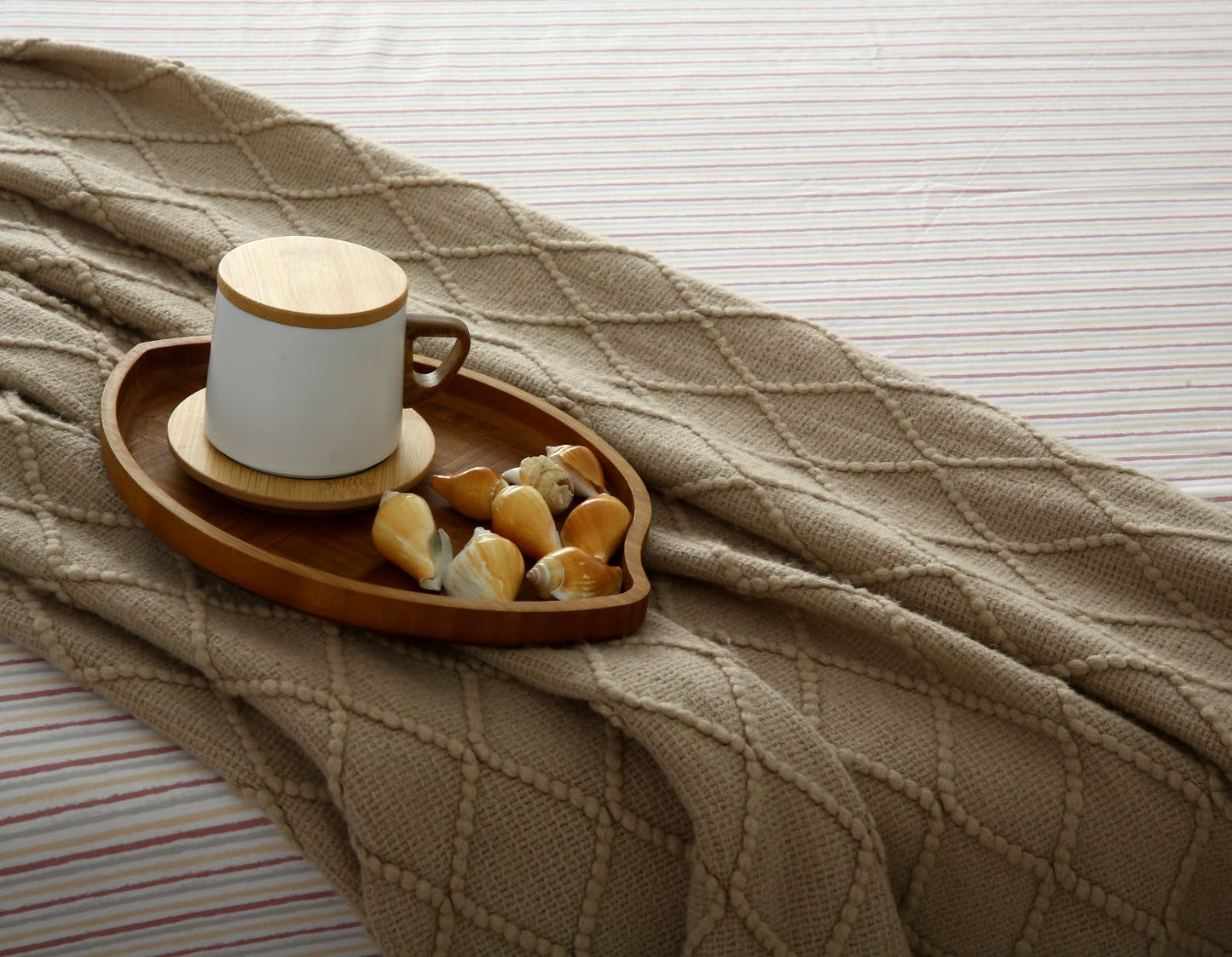 Fitted Bed Sheet- PFT0270 Fitted Sheets Apricot