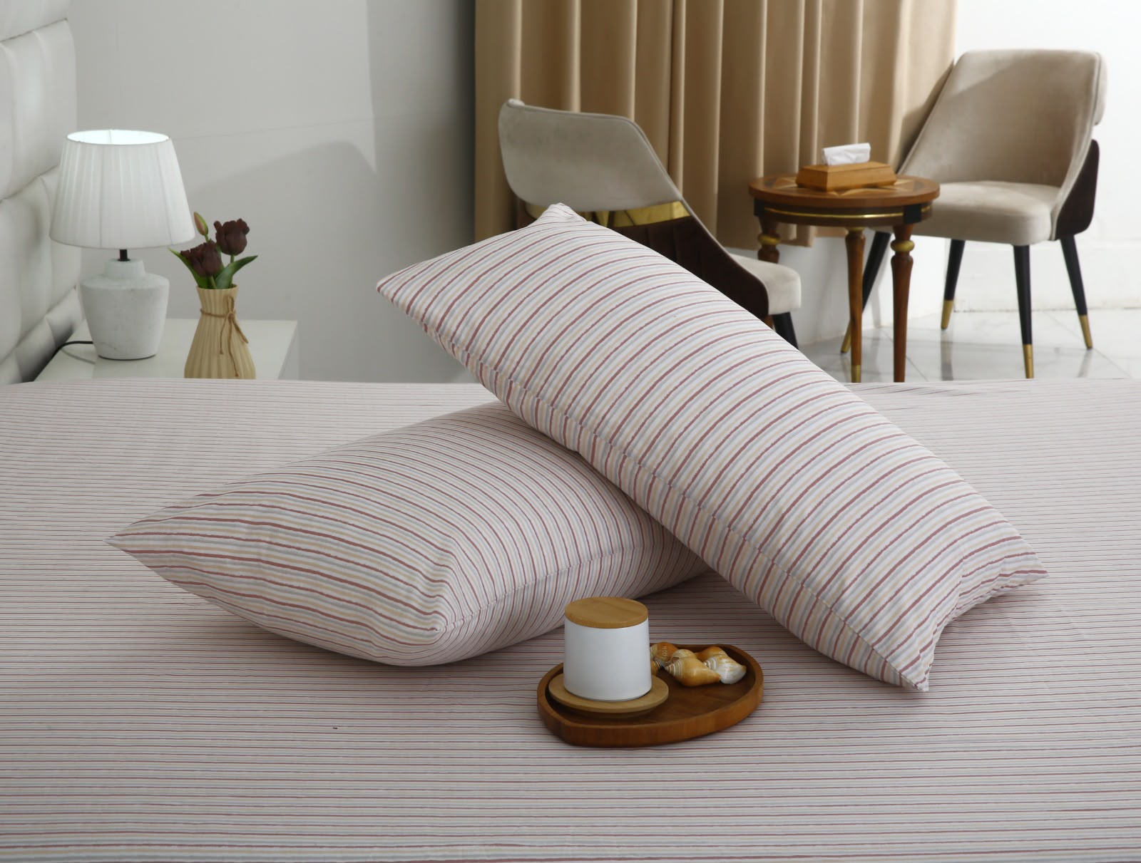 Fitted Bed Sheet- PFT0270 Fitted Sheets Apricot