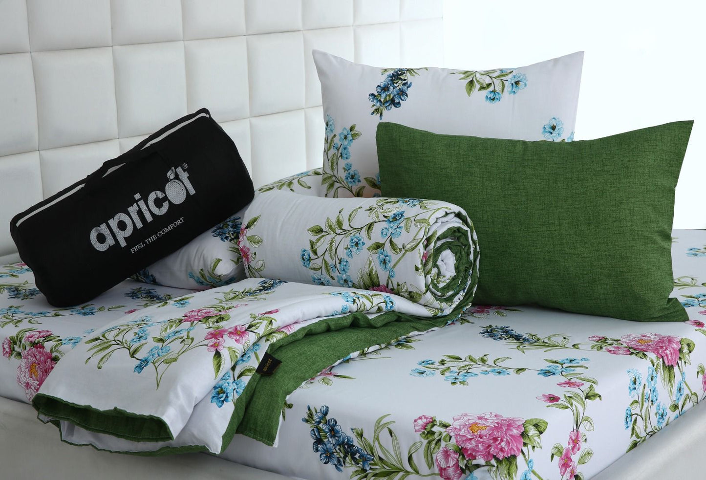 6 PCs Summer Comforter Set- COM006 Bed Spread Apricot
