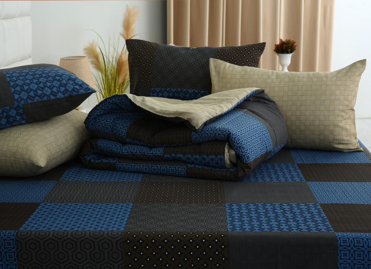 6 PCs Summer Comforter Set- COM001 Bed Spread Apricot