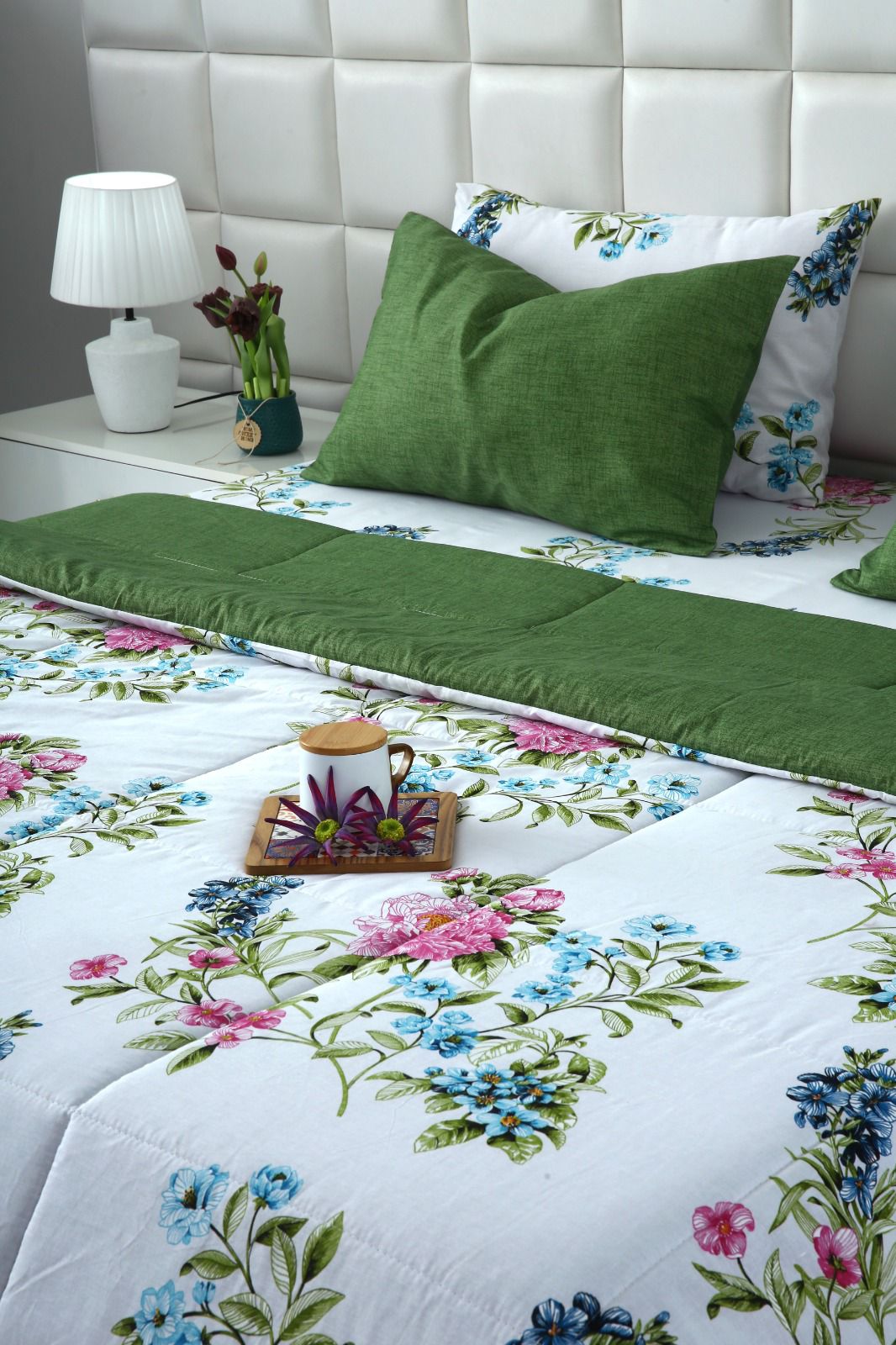 6 PCs Summer Comforter Set- COM006 Bed Spread Apricot