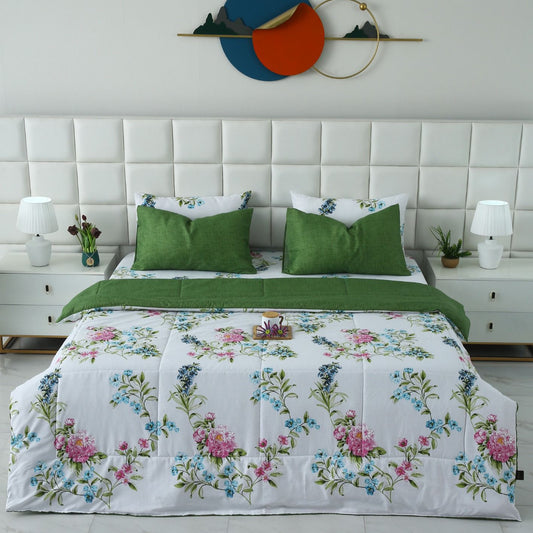 6 PCs Summer Comforter Set- COM006 Bed Spread Apricot