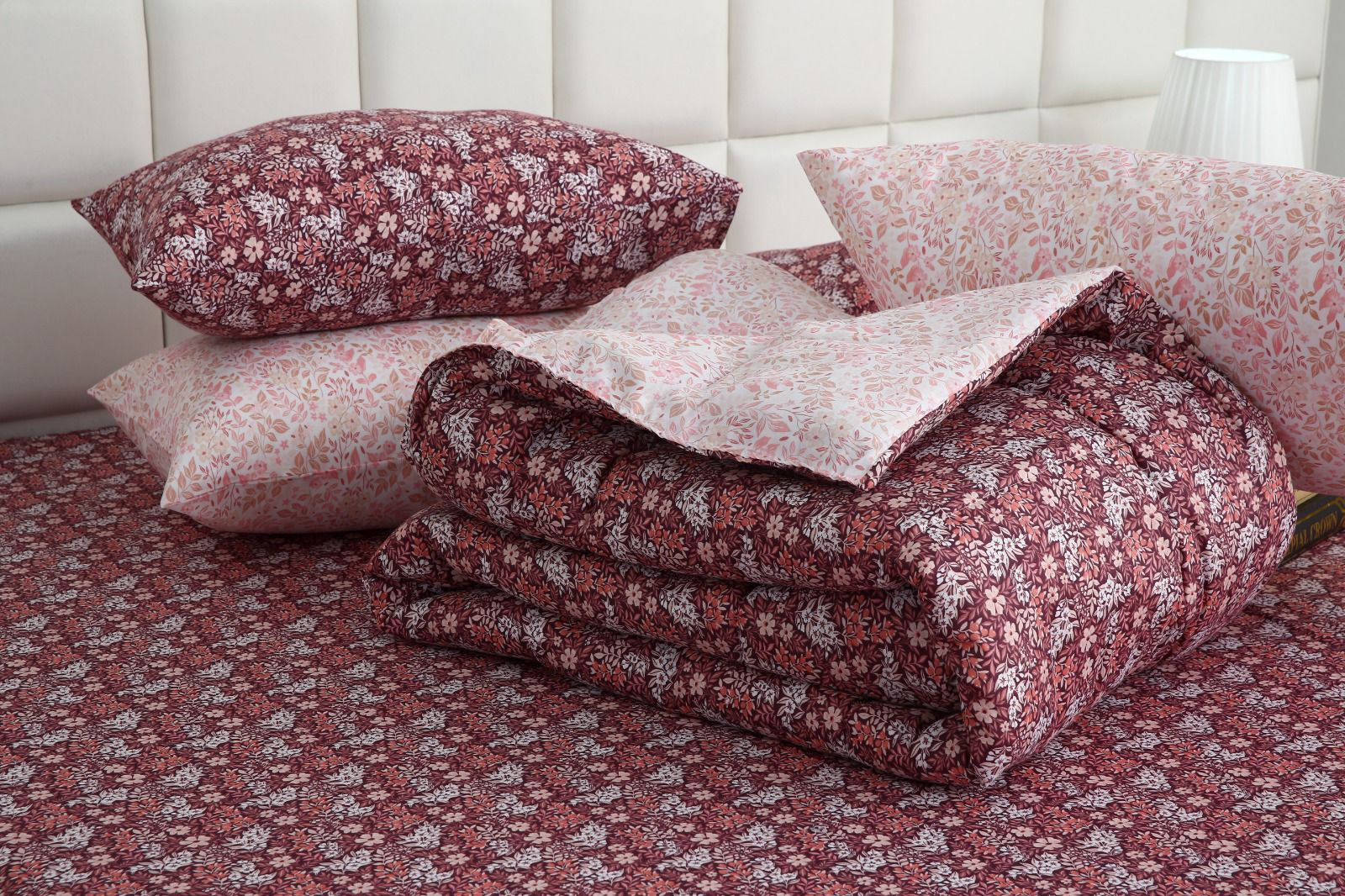 6 PCs Summer Comforter Set- COM003 Bed Spread Apricot