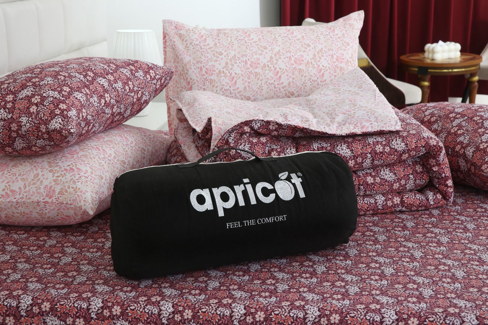 6 PCs Summer Comforter Set- COM003 Bed Spread Apricot
