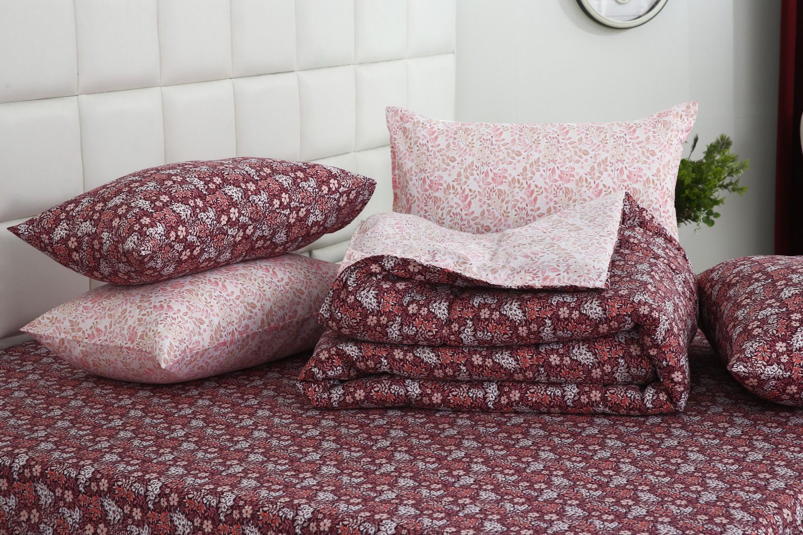 6 PCs Summer Comforter Set- COM003 Bed Spread Apricot