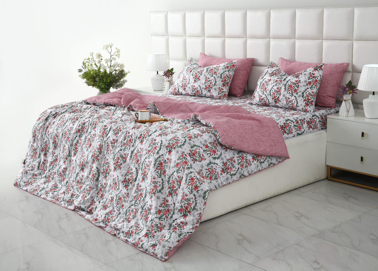 6 PCs Summer Comforter Set- COM005 Bed Spread Apricot