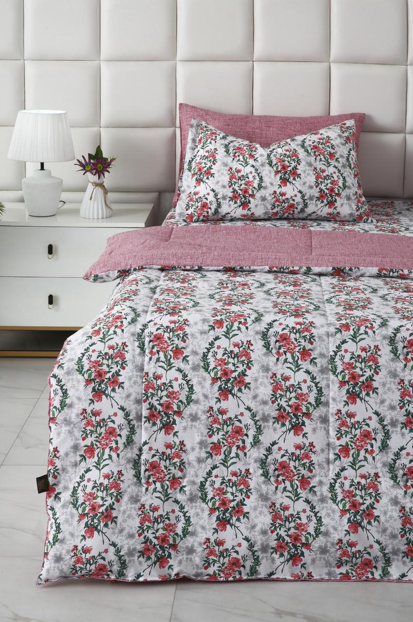 6 PCs Summer Comforter Set- COM005 Bed Spread Apricot