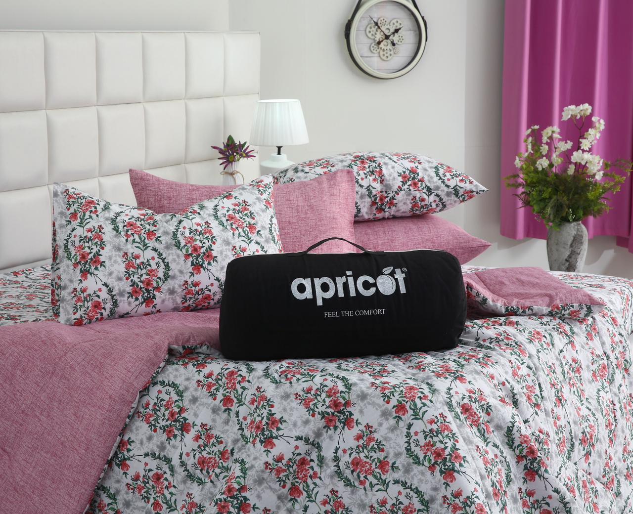 6 PCs Summer Comforter Set- COM005 Bed Spread Apricot