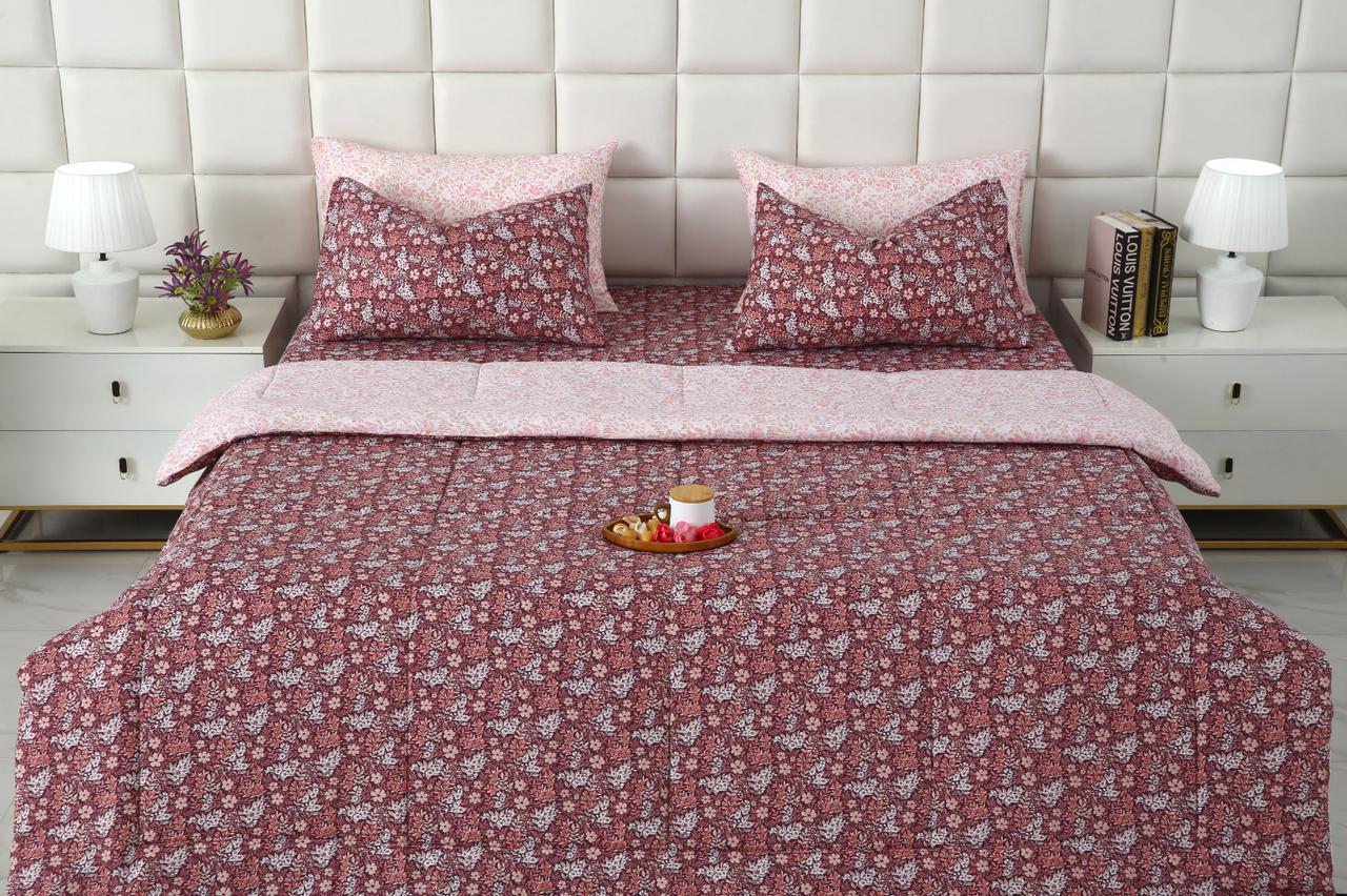 6 PCs Summer Comforter Set- COM003 Bed Spread Apricot