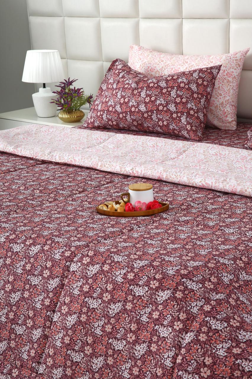 6 PCs Summer Comforter Set- COM003 Bed Spread Apricot