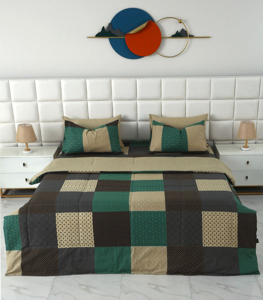 6 PCs Summer Comforter Set- COM002 Bed Spread Apricot