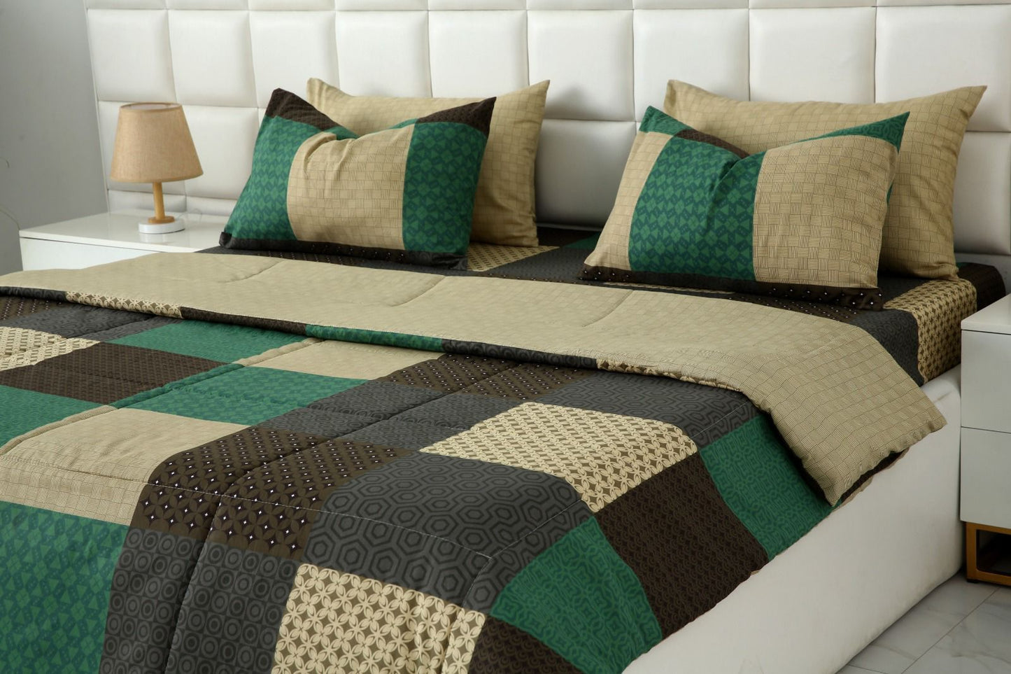 6 PCs Summer Comforter Set- COM002 Bed Spread Apricot