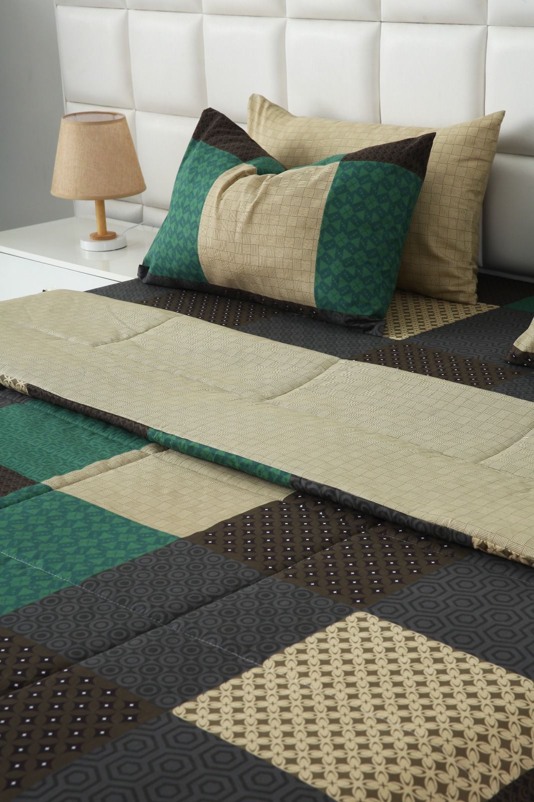 6 PCs Summer Comforter Set- COM002 Bed Spread Apricot