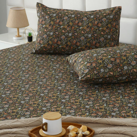 Fitted Bed Sheet- PFT0286 Fitted Sheets Apricot