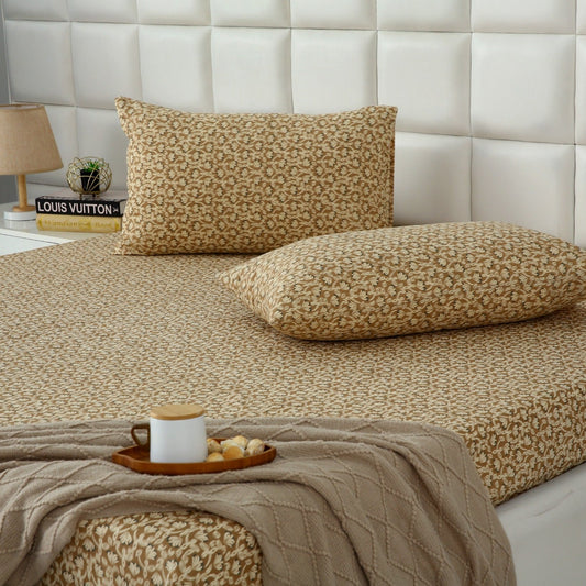 Fitted Bed Sheet- PFT0283 Fitted Sheets Apricot